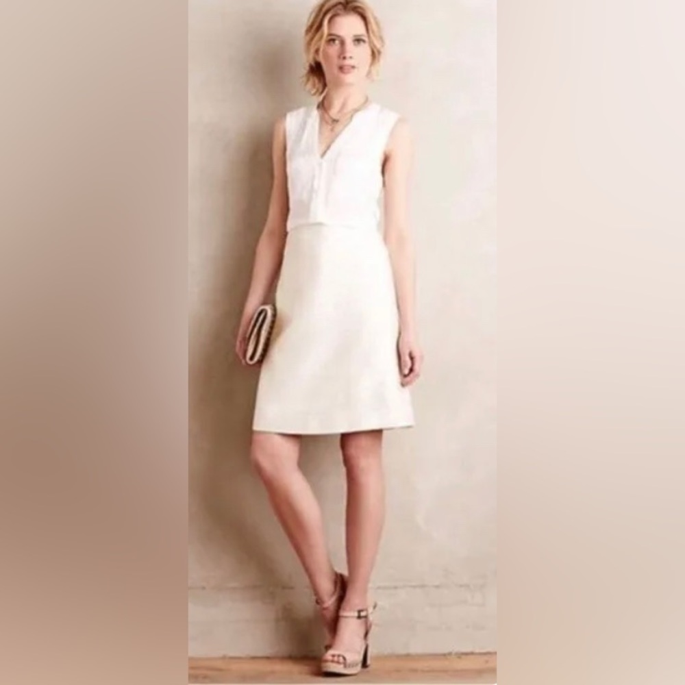 Paper Crown Gold/Cream A-Line Skirt - Size 6